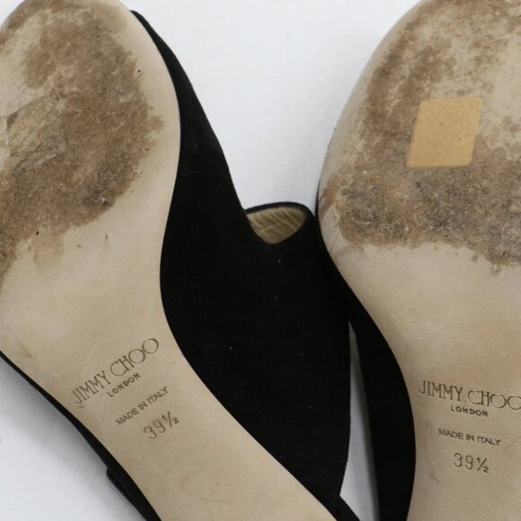 Jimmy Choo Saf 85 Crystal-Embellished Suede Sandals Size 39.5/US 9.5 - Picture 8 of 15